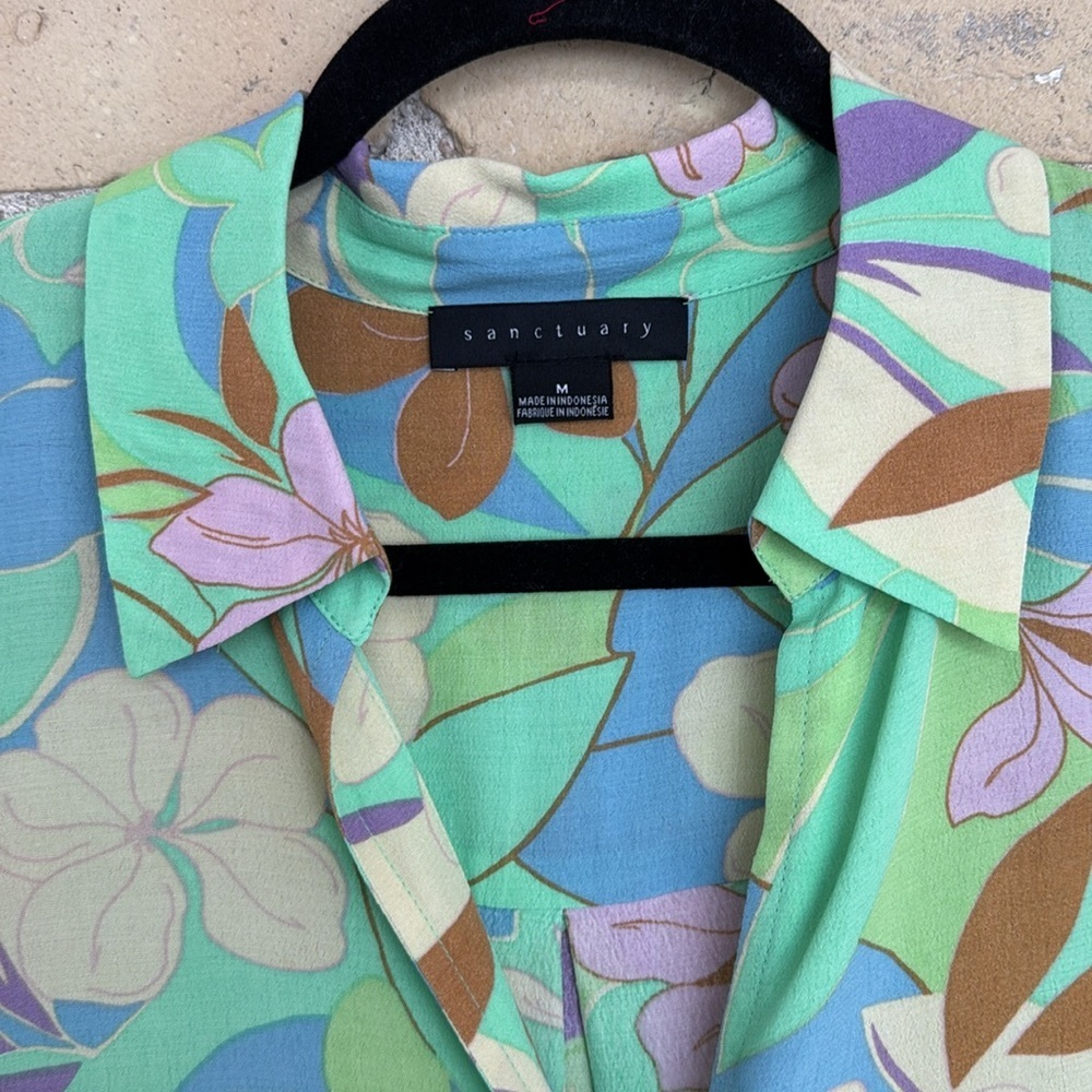New Sanctuary Floral Button-Up Blouse - Picture 2 of 4